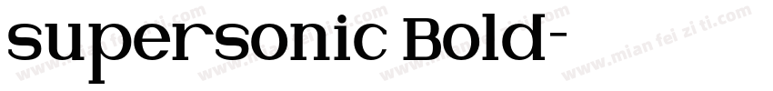 supersonic Bold字体转换